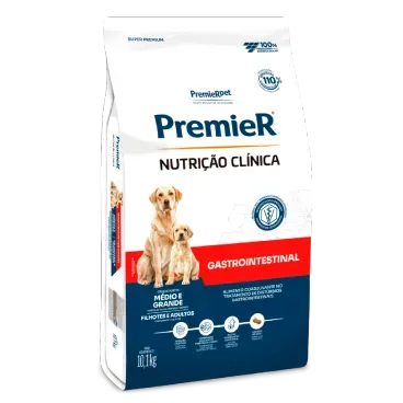 Racao Premier Nutricao Clinica Gastrointestinal Caes Racas Medias e Grandes 10.1kg lateral